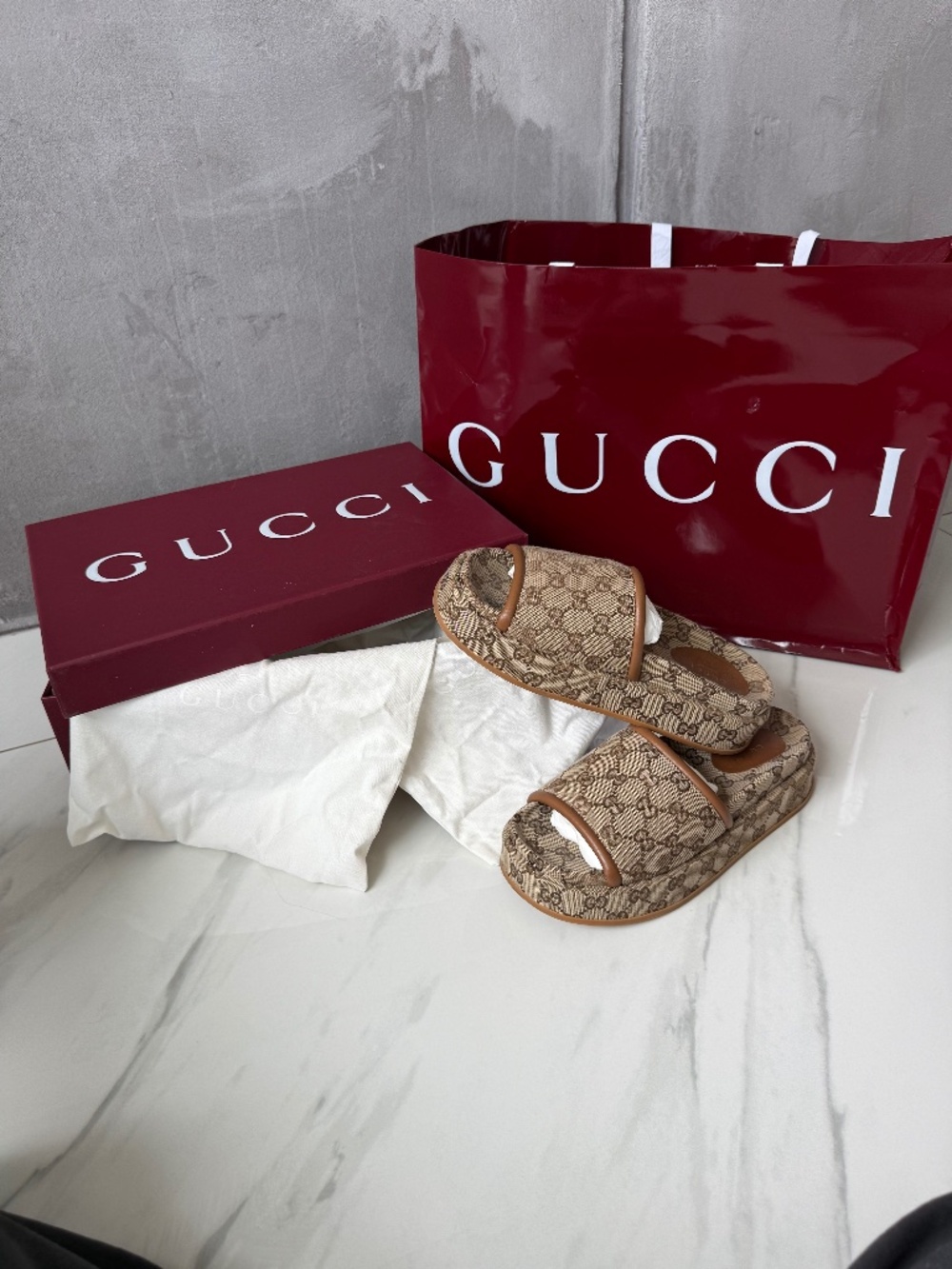 Gucci Platform Slides/Sandals